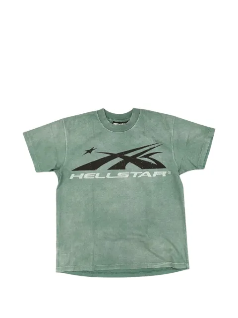 HELLSTAR rhinestone-embellished logo T-shirt Green HSR284