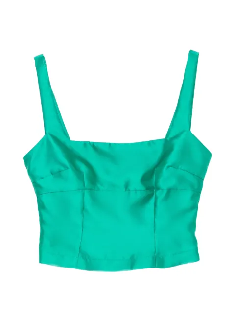 CARLA G. Viat square-neck top Green VIAT11