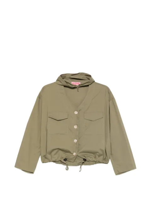 CARLA G. Soti drawstring-hem flap-pocket shirt Green SOTI16