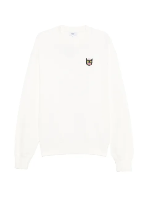 Arrels Barcelona cat-embroidered sweatshirt Neutrals MSK320074