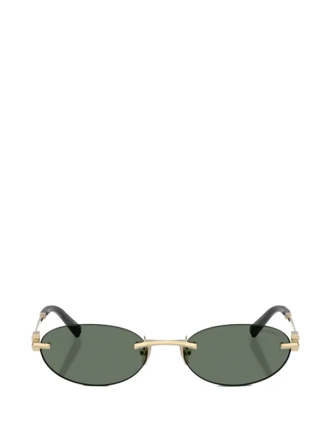 Tiffany & Co Eyewear rimless oval-frame sunglasses Gold TF3119D