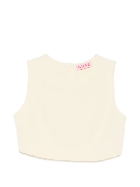 CARLA G. Vaud cropped sleeveless top Yellow VAUD07