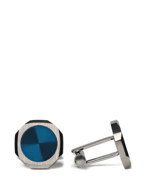 D1 Milano octagonal sunray-dial cufflinks Grey JWCLSU03