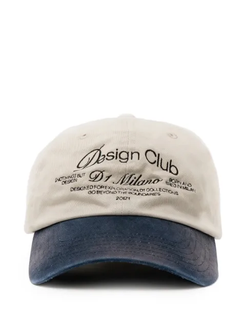 D1 Milano Design Club embroidered cap Neutrals CPCTU003