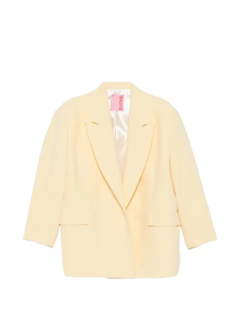 CARLA G. peak-lapel flap-pocket blazer Yellow IMOD07
