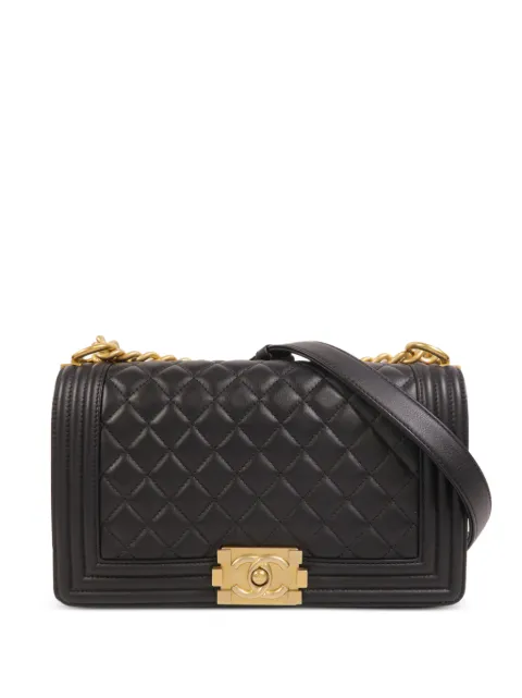 CHANEL Pre-Owned Boy Chanel quilted shoulder bag Black A67088