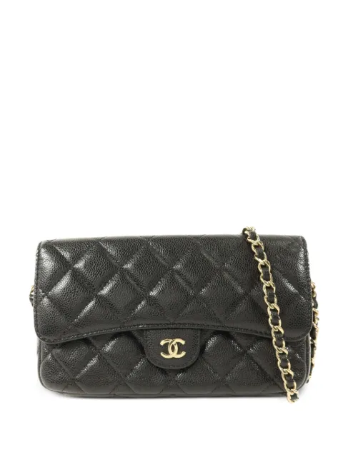 CHANEL Pre-Owned CC Phone Case turn-lock shoulder bag Black AP2096