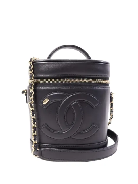 CHANEL Pre-Owned interlocking-CC mini bag Black AS0323