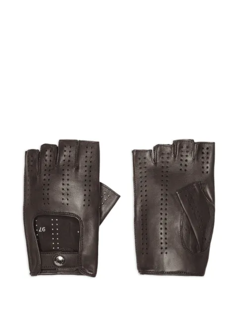 Causse Bolide leather driving fingerless gloves Brown 13005AGNO0PSMIAU