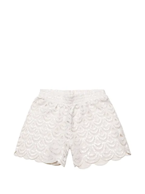 MC2 Saint Barth Meave crochet shorts Neutrals MEA002