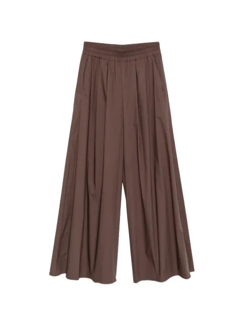 Marc Ellis elasticated-waistband pleated-design trousers Brown MCLP0216
