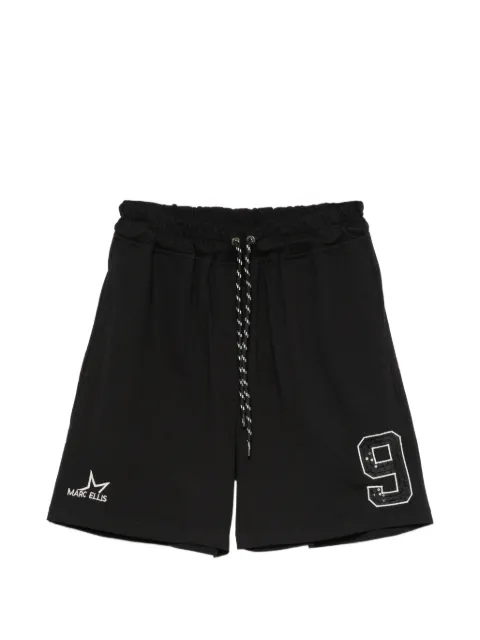 Marc Ellis drawstring-waist logo-patch shorts Black MCLP0209