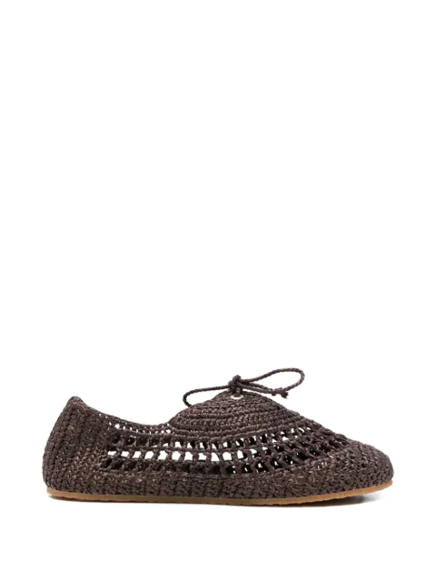 Superga woven lace-up shoes Brown S5141PW