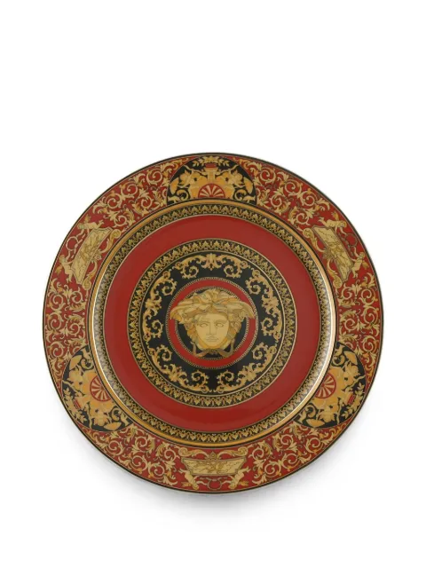 Versace Home Medusa Baroque-border plate Red 1930040960510263