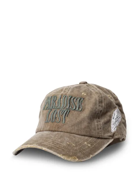Alchemist embroidered distressed baseball hat Brown ACMOSHT003A99