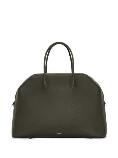 Au Départ Savoye grained leather tote bag Green BMBW001715