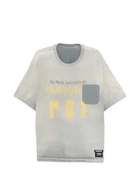 RRR123 graphic-print pocket-detail cotton T-shirt Grey DIEMSS180010