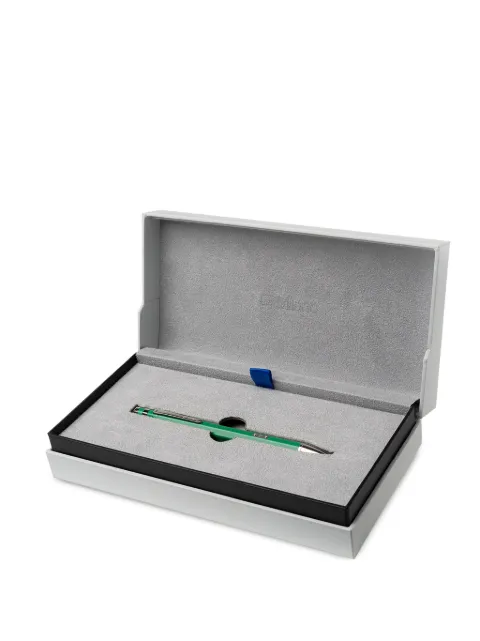 D1 Milano logo-plaque stainless-steel pen Green PNSTU005
