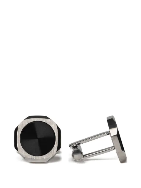 D1 Milano octagonal-frame toggle-fastening cufflinks Silver JWCLSU01