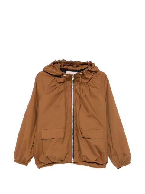 CARLA G. Sedo hooded zip-up jacket Brown SEDO05