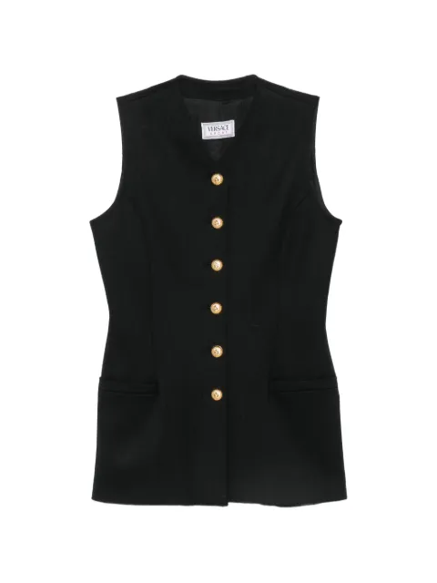 Versace Pre-Owned 1990s Medusa-button waistcoat Black VE350BFQ