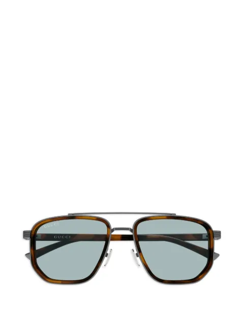 Gucci Eyewear tortoiseshell-effect pilot-frame sunglasses Brown GG2073S