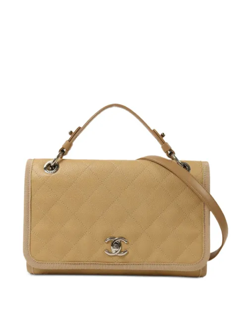 CHANEL Pre-Owned CC turn-lock quilted crossbody bag Neutrals A57404