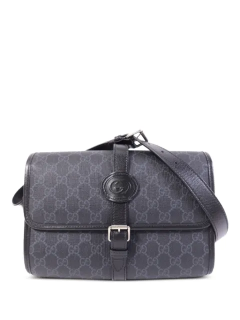 Gucci Pre-Owned GG Supreme Interlocking shoulder bag Grey 745679