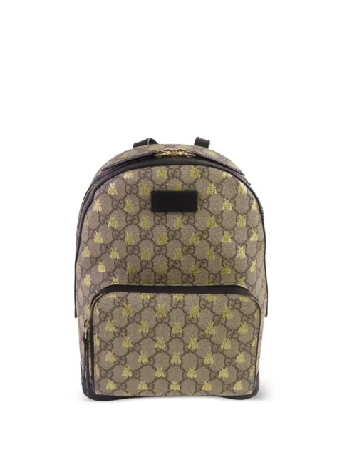 Gucci Pre-Owned GG Supreme bee-print backpack Neutrals 427042