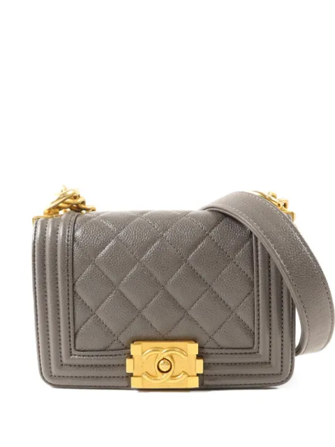 CHANEL Pre-Owned mini Boy Chanel shoulder bag Grey A67364