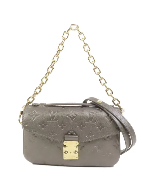 Louis Vuitton Pre-Owned Pochette Métis East West calfskin handbag Grey M11998
