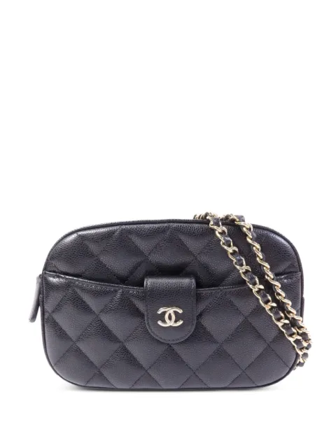 CHANEL Pre-Owned CC quilted camera bag Black AP3998