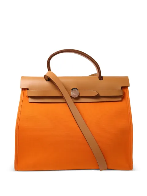 Hermès Pre-Owned 2013 PM Herbag 2 Way canvas tote bag Orange Q93