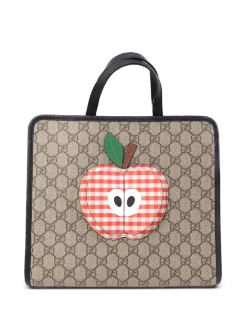 Gucci Pre-Owned GG apple-patch tote bag Neutrals 648797