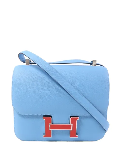 Hermès Pre-Owned 2019 24 Constance Epsom leather shoulder bag Blue DP3S3