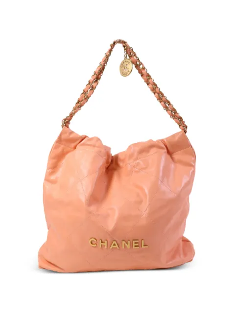 CHANEL Pre-Owned 22 CC quilted tote bag Pink AS3261