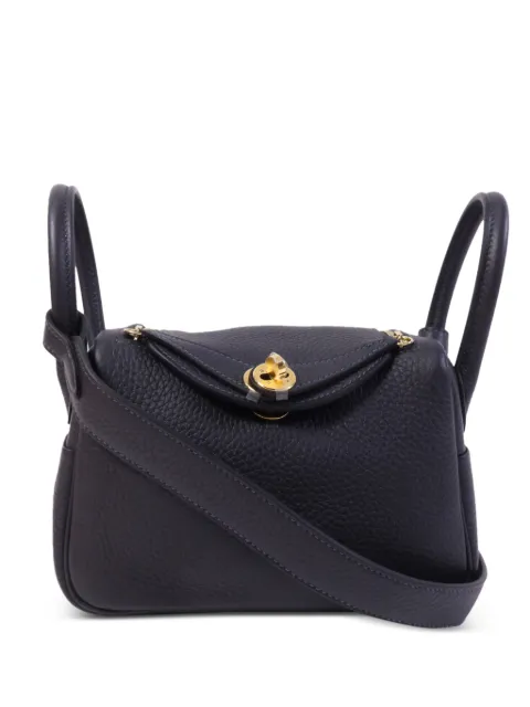 Hermès Pre-Owned mini Lindy two-way handbag Blue GCABANGHW