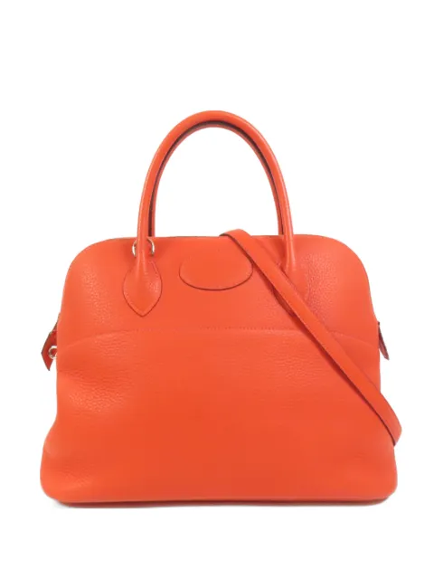 Hermès Pre-Owned 35 Bolide Clemence-leather tote bag Orange T8VPHW