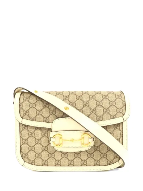 Gucci Pre-Owned Horsebit 1955 GG shoulder bag Neutrals 602204