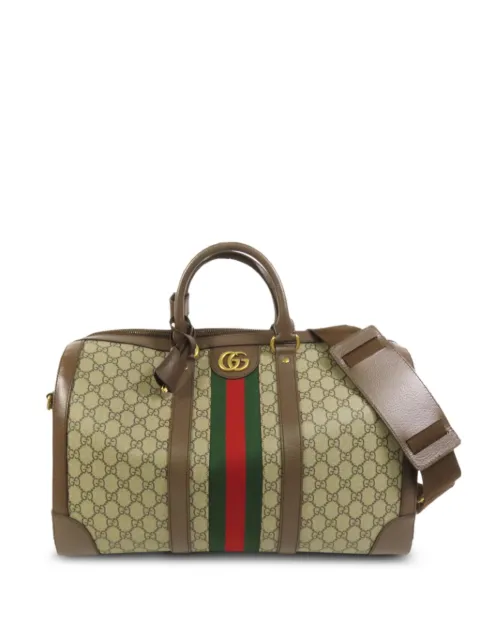 Gucci Pre-Owned medium Savoy GG Supreme 2 Way duffel bag Brown 724642