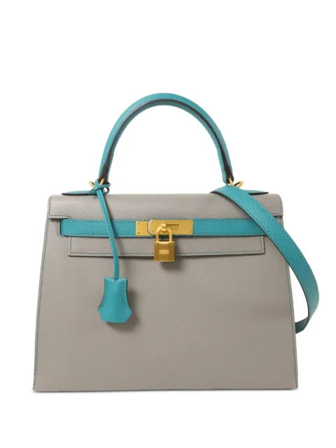 Hermès Pre-Owned 28 Kelly leather bag Grey A4Z7FGHW
