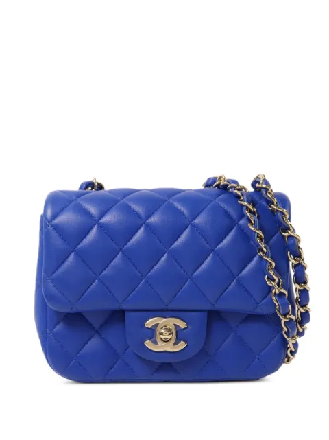 CHANEL Pre-Owned mini Classic 17 CC turn-lock crossbody bag Blue A35200