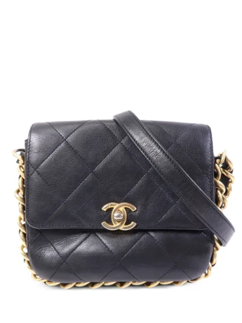 CHANEL Pre-Owned chain-detail matelasse shoulder bag Black AS2831