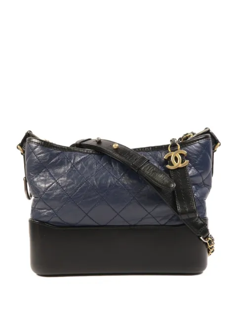 CHANEL Pre-Owned medium Gabrielle quilted shoulder bag Blue AS1521