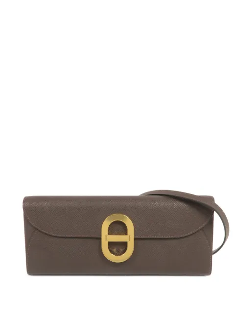 Hermès Pre-Owned 2024 Maillon To Go Epsom shoulder bag Brown W46