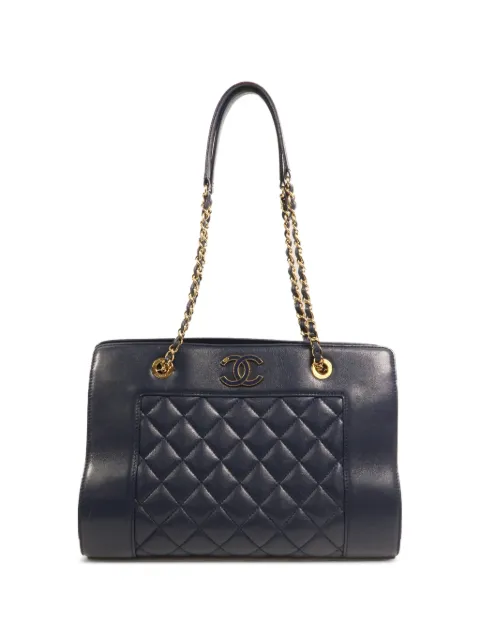 CHANEL Pre-Owned Mademoiselle tote bag Blue A93086