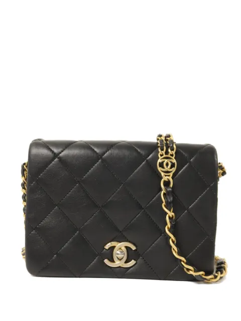 CHANEL Pre-Owned CC turn-lock quilted shoulder bag Black AS4772