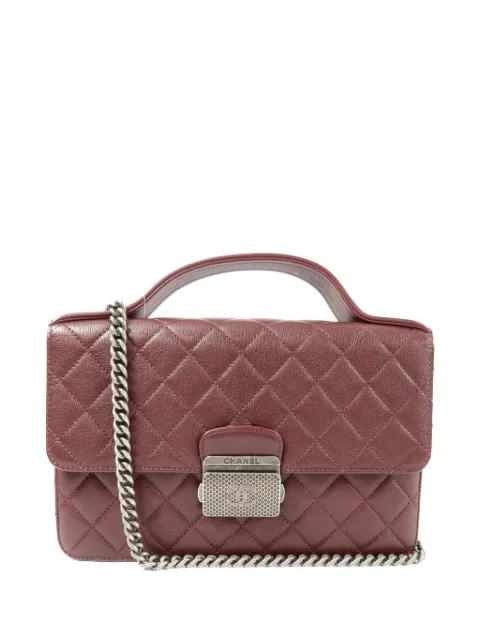 CHANEL Pre-Owned diamond-quilted shoulder bag Red A93537