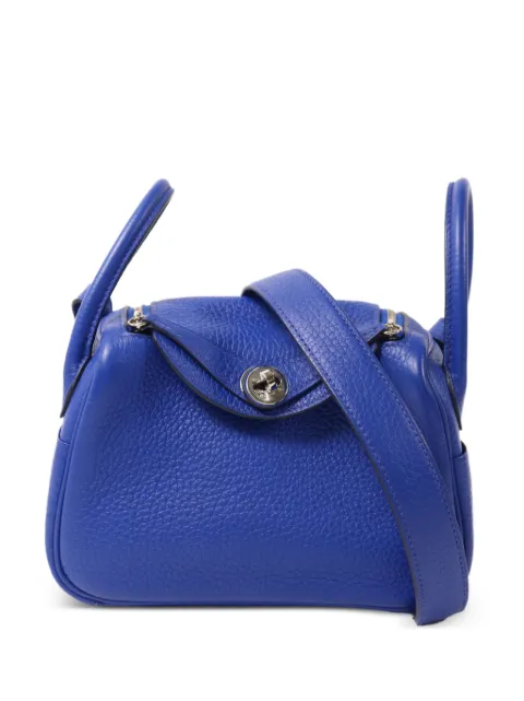 Hermès Pre-Owned Mini Lindy shoulder bag Blue U7TPHW