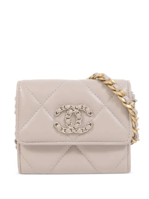 CHANEL Pre-Owned mini Chanel 19 shoulder bag Grey AP1787